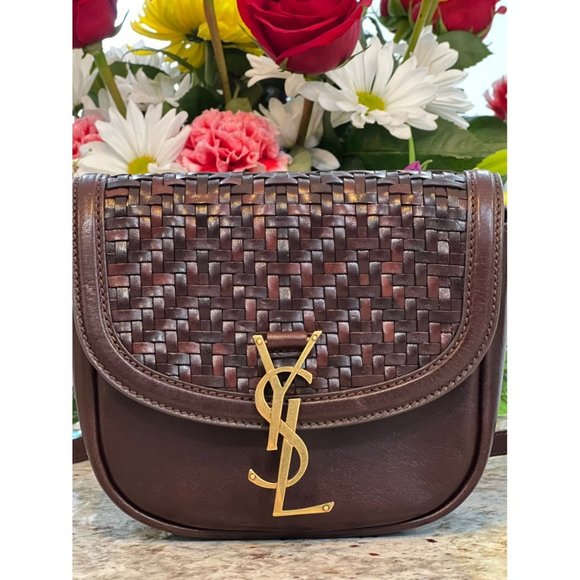 SAINT LAURENT Small Kaia Woven Leather Crossbody Bag - Picture 4 of 12